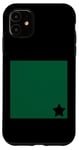 Coque pour iPhone 11 Vert Vert-bleu Étoile Art Graphique Minimaliste Rétro
