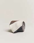 Amanda Christensen Silk Bouclé Block Striped 8cm Tie White/Blue/Brown