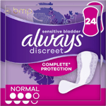 Always Discreet Incontinence Panty Liners For Women, 24 Count (Pack of 4)