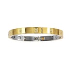 Magnetix Glitz armband förgyllt med zirkon guld 2252 XL-XXL