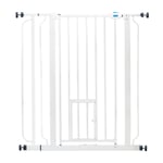 Carlson Hundegitter Pet Gate ekstra høy med kattedør - Høyde 91,44 cm, Bredde 73,66-92,71 cm