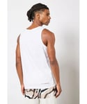 Nike Dri-FIT Mens Graphic Training Tank Vest in White Cotton - Size Small