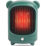 Ventilateur de chauffage électrique en céramique Ptc vert portable petit radiateur en céramique Mini radiateur soufflant