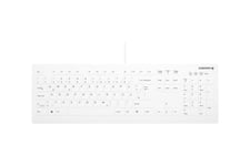Active Key AK-C8112 - tangentbord - desinficering via torkning, platt tangentprofil - 100% full size - QWERTZ - tysk - vit Inmatningsenhet