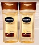 2 X Vaseline intensive care cocoa butter radiant body gel oil glowing skin