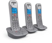BT 5960 Cordless Landline House Phone with Nuisance Call Blocker, Digital Answer Machine, Trio Handset Pack