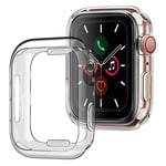 Apple Watch 9/8/7 (45mm) Fleksibel Plast Deksel med Innebygd Skjermbeskytter - Gjennomsiktig