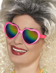 Rosa Hjerte Solbriller med Speilglass