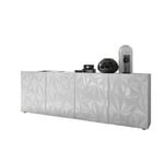 Buffet/bahut design laqué 241 cm Andreasse II Blanc ou gris