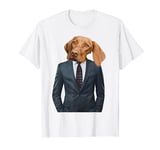 Suited and Booted Visla Dog in a Suit and Tie (Visla Breed) T-Shirt