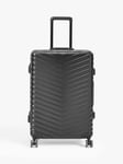 John Lewis Como 4 Wheel Medium Suitcase, 66L, Black