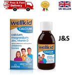 Vitabiotics Wellkid Calcium Liquid Normal Growth Vitamin D3 4-12yrs 150ml