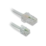 Metronic 495231 Câble téléphone Ethernet RJ11/RJ45 mâle/mâle 1,80 m Blanc