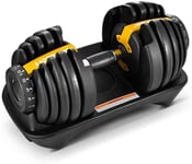 【5Lbs-52Lbs】Professional Adjustable Dumbbells, Workout Exercise Barbell Gym Equipment Barbell Set for Men and Women Home Fitness Weight Set,yellow