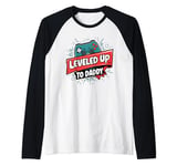 Leveled Up To Daddy Father's Day Raglan Baseball Tee