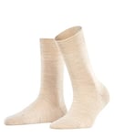 FALKE Women's Sensitive Berlin W SO Wool Cotton With Soft Tops 1 Pair Socks, Beige (Linen Melange 4541) new - eco-friendly, 5.5-8