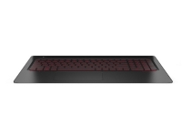 HP 859735-A41, Underhölje + tangentbord, Belgiskt, Tangentbord med bakgrundsbelysning, HP, OMEN 15