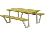 Picknickbord PLUS Wega trä/stål 177cm tryckimpregnerat