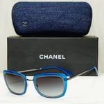 Authentic CHANEL SS18 Womens Sunglasses Blue Grey Square 4203 108/S6 22921