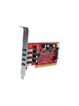 4 Port PCI SuperSpeed USB 3.0 Adapter Card with SATA / SP4 Power