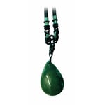 FSH189 Feng Shui Teardrop of Natural Green Jasper Necklace Talisman 62mm