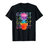 Marvel Groot Headphones & Flowerpot Rainbow Colors T-Shirt