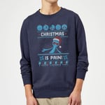 Rick and Morty Mr Meeseeks Pain Christmas Jumper - Navy - M