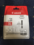 Canon Genuine Original CLI-551 XL Black Ink Cartridge CLI 551XL