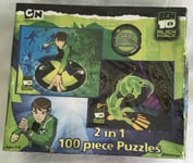 BEN 10 ALIEN FORCE ( 2 x 100 pce JIGSAW PUZZLE SET ) BRAND NEW & SEALED!!!