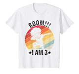 Youth BOOM!!! I Am 3 Soccer Player Birthday Coach Soccer Lover T-Shirt