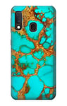 Aqua Copper Turquoise Gemstone Graphic Printed Case Cover For Samsung Galaxy A20e