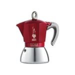 BIALETTI - Italiensk kaffebryggare - 6 koppar 5 cl - Moka Induktion - röd