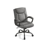 Rootz Ergonomic Black Office Chair - Skrivbordsstol - Swivel Chair - Foam Vaddering - Justerbar höjd - 70cm x 66cm x (92-102)cm