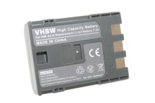 vhbw Li-Ion Batterie 600mAh (7.2V) pour appareil photo caméra vidéo Canon IXY DV3 comme NB-2L