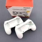 Manette jeux vidéo,Support de poignée de volant gauche droite Joycon, en ABS, pour manette de Nintendo Switch OLED - White[A9370]
