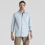 Craghoppers Men's NosiLife Nuoro Long Sleeved Shirt II Niagara Blue