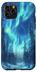 iPhone 11 Pro Aurora Borealis Hiking Outdoor Hunting Forest Case