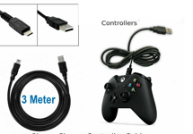 3M Long Play&Charge Cable Charging Cable Cord for Xbox One S Wireless Controller
