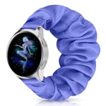 22mm Scrunchie Watch Band for Galaxy 46mm/Gear S3 Frontier/Classic, Floral Replacement Strap Compatible for Asus/Fossil Gen 5/Men's/Women Gen 4 (22mm S, R Blue)
