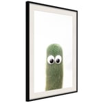 Plakat - Prickly Friend - 40 x 60 cm - Sort ramme med passepartout