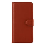 iPhone 6 / 6S Plånboksfodral i PU-läder -  Brun (Färg: Brun)