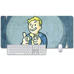 Mouse Mat Fallout 76 XXL Anime Mouse Pad, Speed Gaming Mouse Mat, Extra Large 900 x 400 x 3mm, Water-Resistant Mousepad with Non-Slip Rubber Base,Smooth Cloth Surface for computer PC, Q
