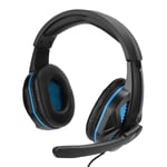 Hakeeta Casque de Jeu PC, avec Microphone de réduction du Bruit, Casque de 3,5 mm avec Casque, Casque d'oreille, pour Xboxone/PS4, expérience de Jeu élevée(Bleu)