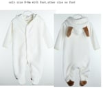 Romper Jumpsuit Baby Outdoor Dress With Hood (white 90)