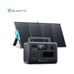 Bluetti - Kit de Groupe électrogène 537Wh/700W EB55GRAY avec 120W PV120 Panneau Solaire pliable, écologique Génerateur Solaire Portable avec Batterie