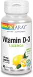 SOLARAY Vitamin D-3 2000 Iu | Lemon | 60 Lozenges