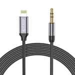 Tech-Protect Lightning To Aux Mini (3.5mm) Kabel 100 cm Svart - TheMobileStore Lightning Kablar