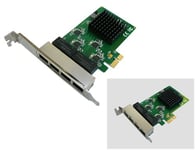 Non communiqué Carte PCI Express (PCIE) 4 ports RJ45 Gigabit Ethernet 10 100 1000 Mbps - Quadruple Chipset REALTEK RTL8111