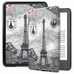 Amazon Kindle 11th Generation (2022) Kunstskinn Flip Deksel m. Sleep-Funksjon - Eiffeltårnet