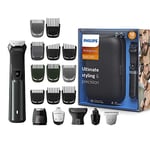 Philips UK Kitchen and Home Series 7000 18-in-1 Ultimate Multi Grooming Kit for Beard, Black/Silver, 0.601 g